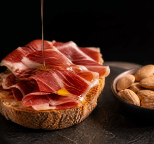 Teruel Ham *Montadito* with Empeltre Extra Virgin Olive Oil